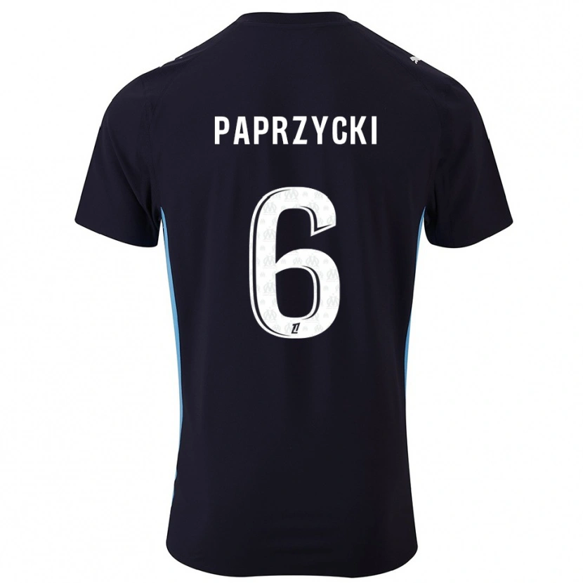 Danxen Heren Aurore Paprzycki #6 Zwart Hemelsblauw Uitshirt Uittenue 2025/26 T-Shirt