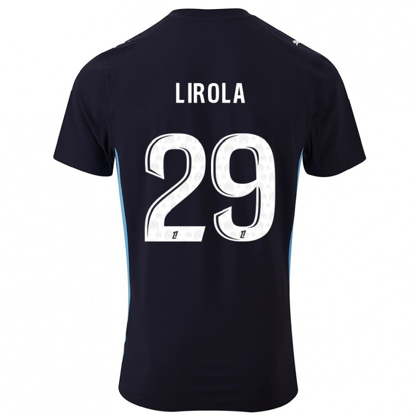 Danxen Heren Pol Lirola #29 Zwart Hemelsblauw Uitshirt Uittenue 2025/26 T-Shirt