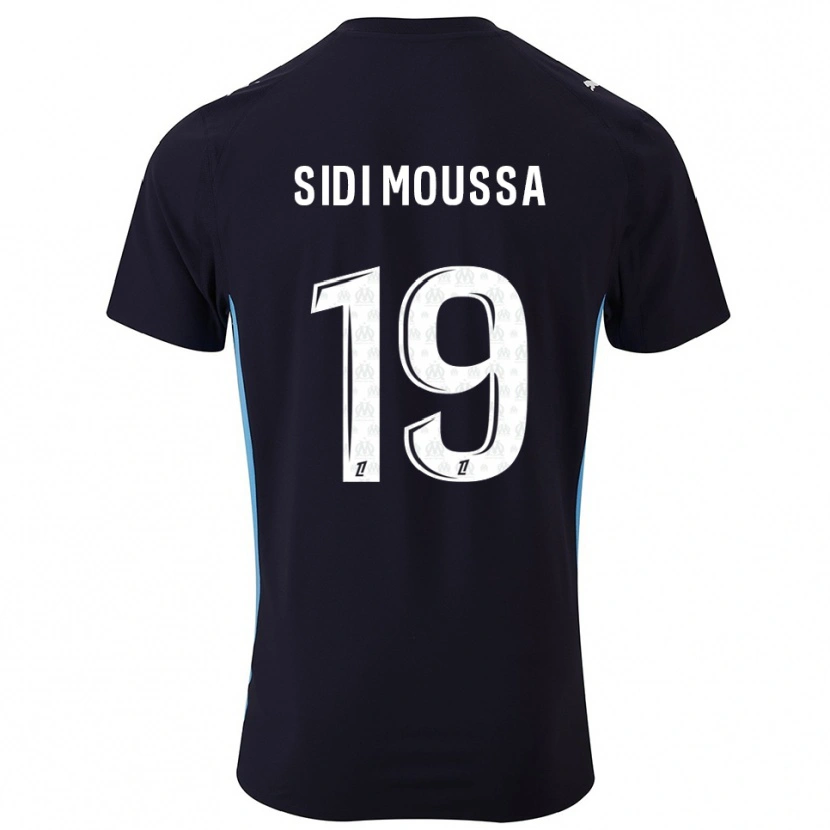 Danxen Heren Salima Sidi Moussa #19 Zwart Hemelsblauw Uitshirt Uittenue 2025/26 T-Shirt