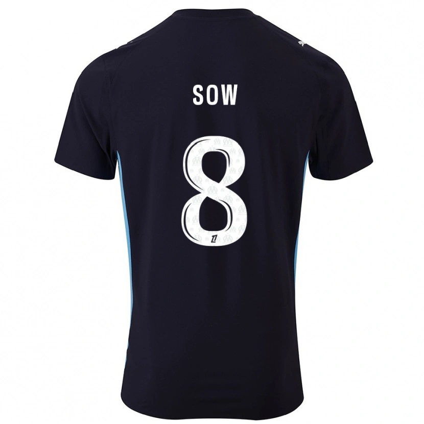Danxen Heren Mbayang Sow #8 Zwart Hemelsblauw Uitshirt Uittenue 2025/26 T-Shirt