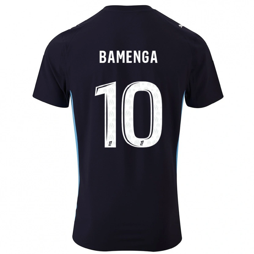 Danxen Heren Naomie Bamenga #10 Zwart Hemelsblauw Uitshirt Uittenue 2025/26 T-Shirt