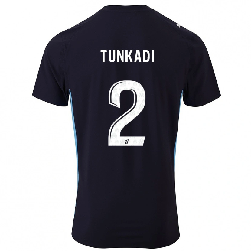 Danxen Heren Alexandre Tunkadi #2 Zwart Hemelsblauw Uitshirt Uittenue 2025/26 T-Shirt