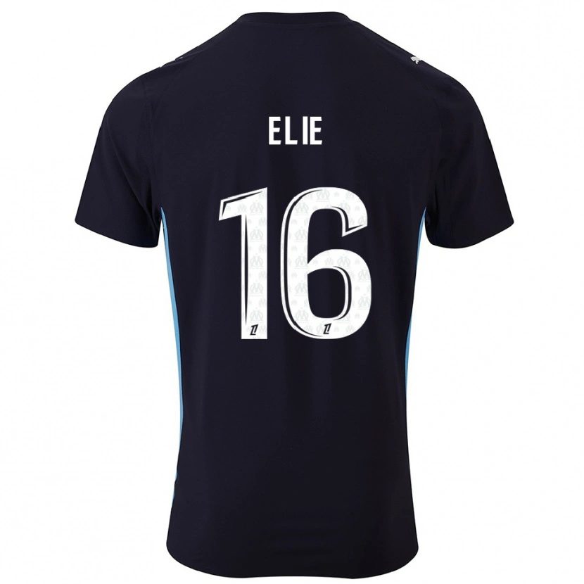 Danxen Heren Anaïs Elie #16 Zwart Hemelsblauw Uitshirt Uittenue 2025/26 T-Shirt