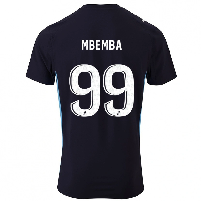 Danxen Heren Chancel Mbemba #99 Zwart Hemelsblauw Uitshirt Uittenue 2025/26 T-Shirt