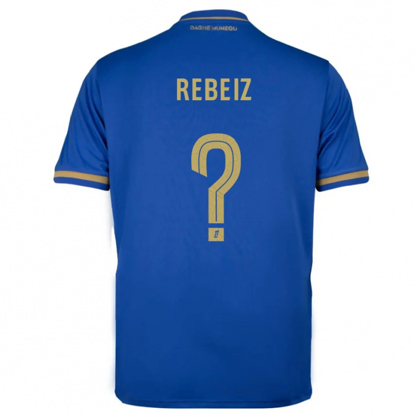 Danxen Heren Georges Rebeiz #0 Blauw Goud Uitshirt Uittenue 2025/26 T-Shirt