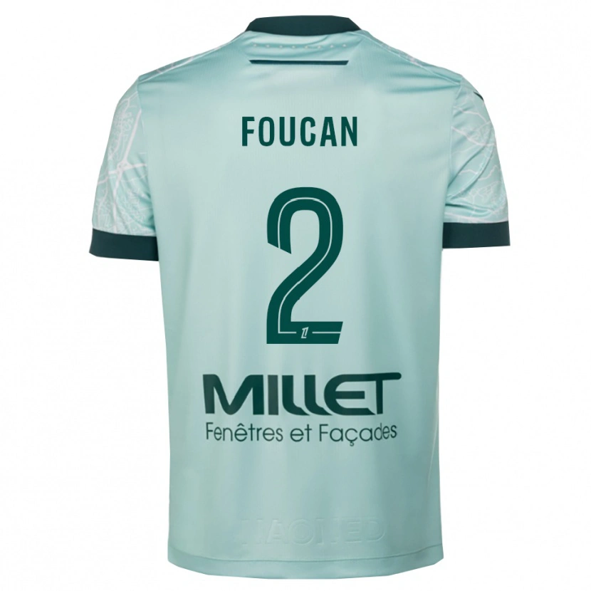 Danxen Heren Jalen Foucan #2 Groen Wit Uitshirt Uittenue 2025/26 T-Shirt