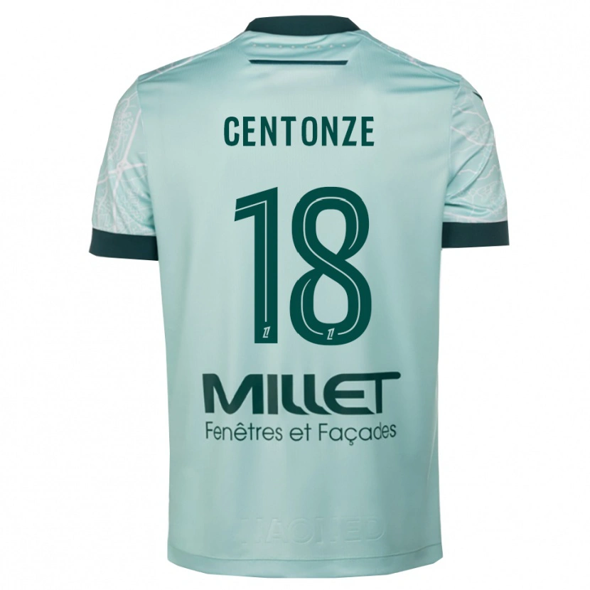 Danxen Heren Fabien Centonze #18 Groen Wit Uitshirt Uittenue 2025/26 T-Shirt