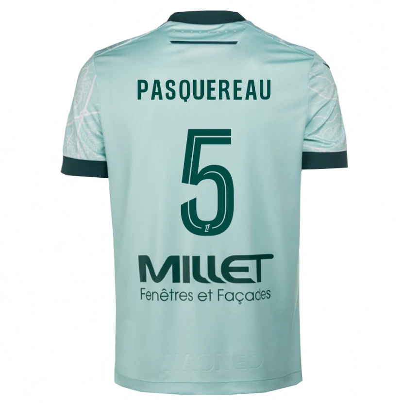 Danxen Heren Julie Pasquereau #5 Groen Wit Uitshirt Uittenue 2025/26 T-Shirt