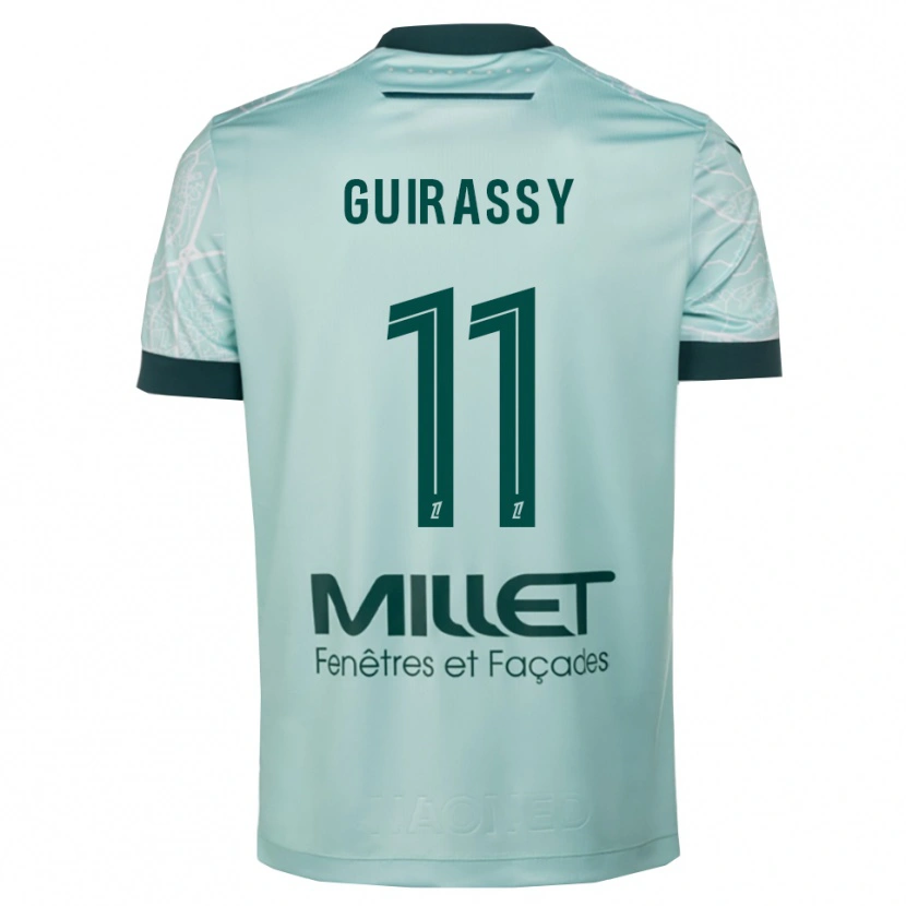 Danxen Heren Herba Guirassy #11 Groen Wit Uitshirt Uittenue 2025/26 T-Shirt