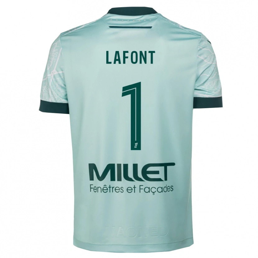 Danxen Heren Alban Lafont #1 Groen Wit Uitshirt Uittenue 2025/26 T-Shirt