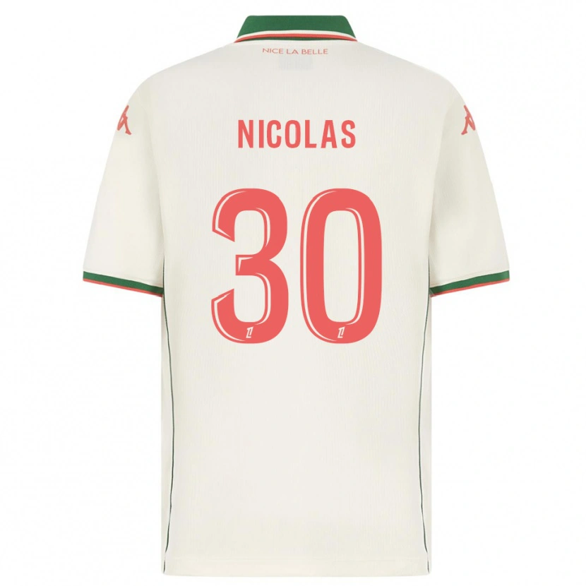 Danxen Heren Lina-Lou Nicolas #30 Wit Groen Uitshirt Uittenue 2025/26 T-Shirt