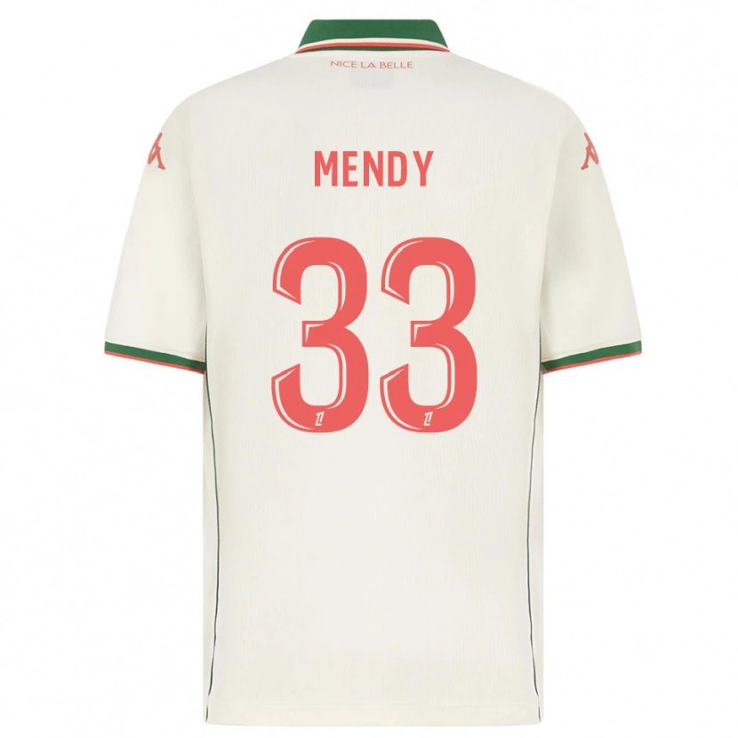 Danxen Heren Antoine Mendy #33 Wit Groen Uitshirt Uittenue 2025/26 T-Shirt