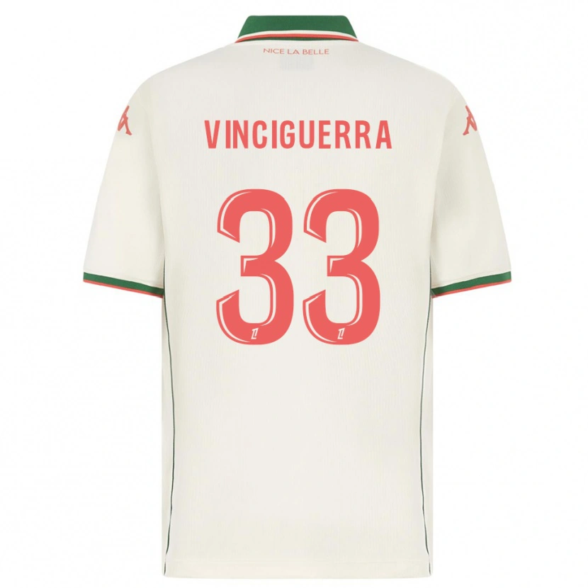 Danxen Heren Pauline Vinciguerra #33 Wit Groen Uitshirt Uittenue 2025/26 T-Shirt