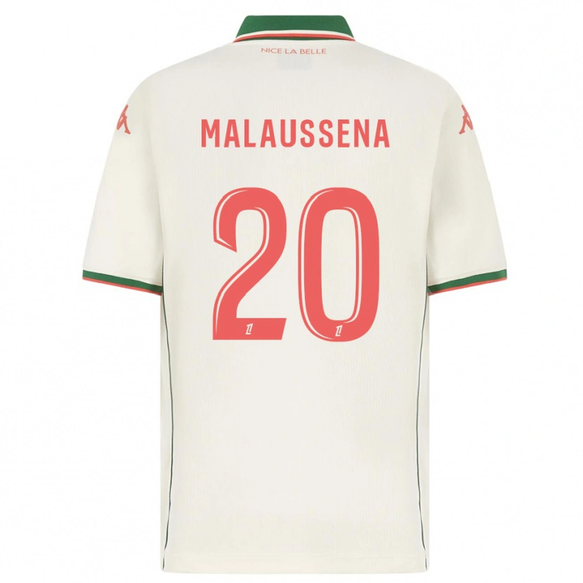 Danxen Heren Angela Malaussena #20 Wit Groen Uitshirt Uittenue 2025/26 T-Shirt