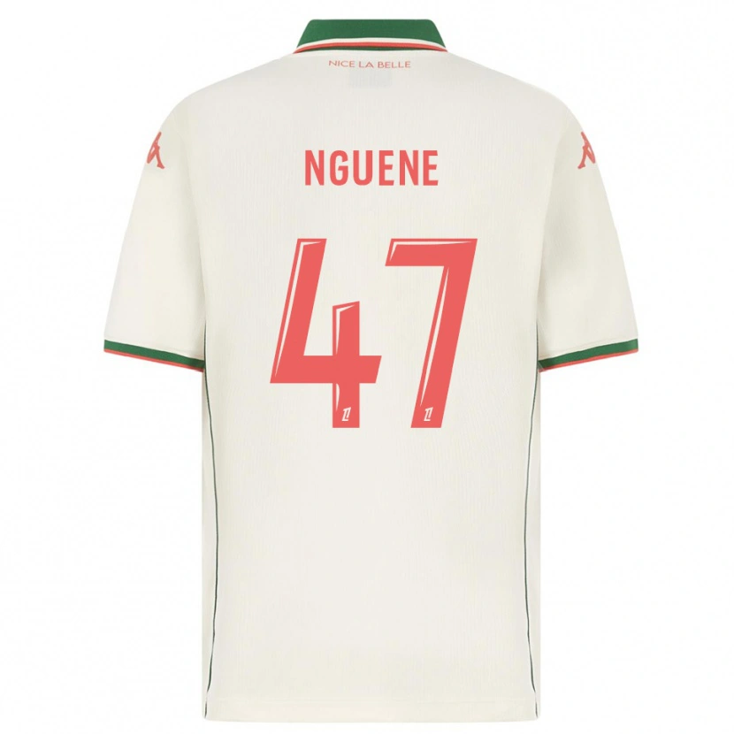 Danxen Heren Bernard Nguene #47 Wit Groen Uitshirt Uittenue 2025/26 T-Shirt