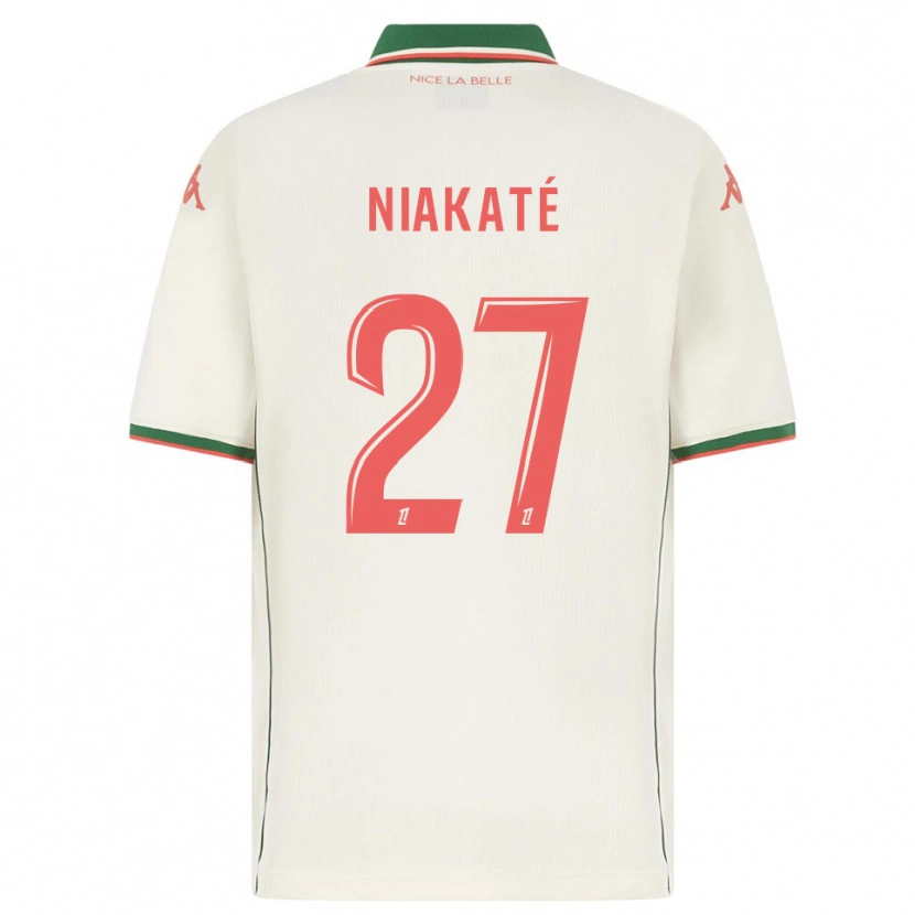 Danxen Heren Yakaré Niakaté #27 Wit Groen Uitshirt Uittenue 2025/26 T-Shirt