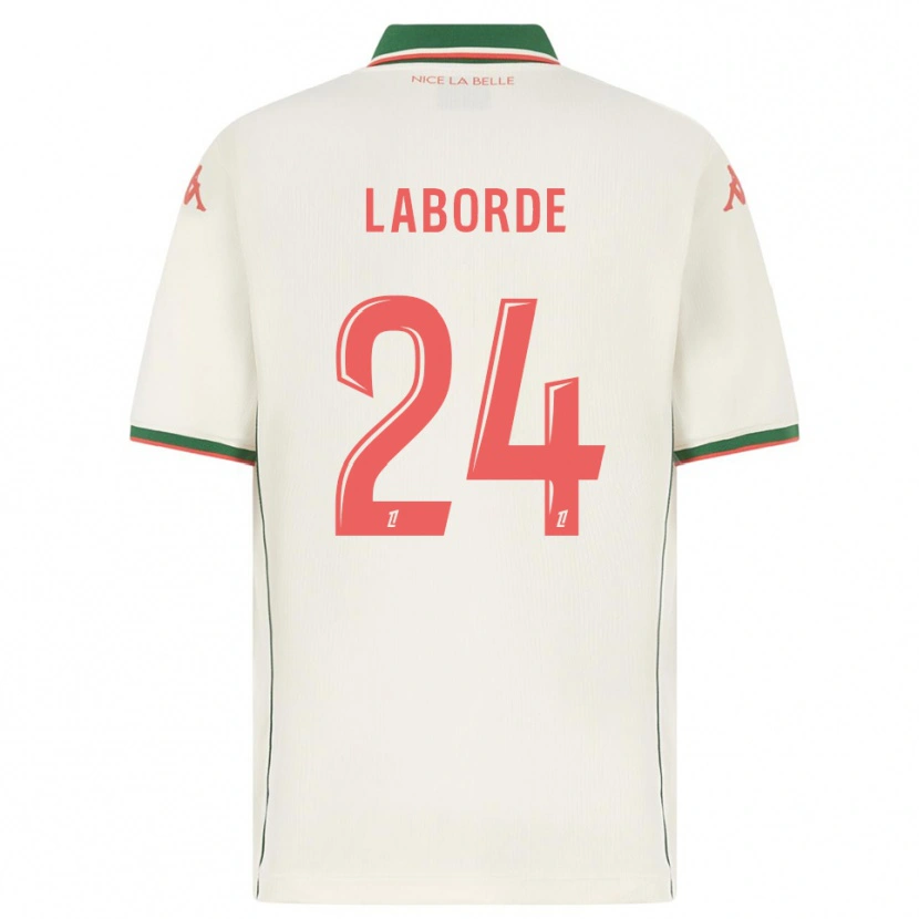 Danxen Heren Gaëtan Laborde #24 Wit Groen Uitshirt Uittenue 2025/26 T-Shirt