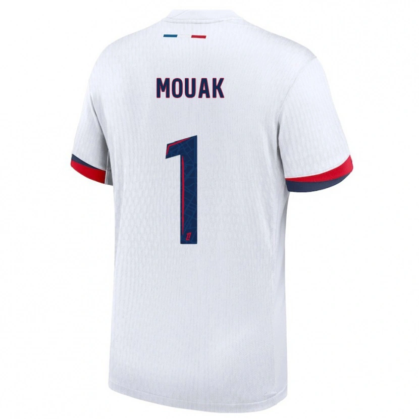 Danxen Heren Adam Mouak #1 Wit Rood Uitshirt Uittenue 2025/26 T-Shirt