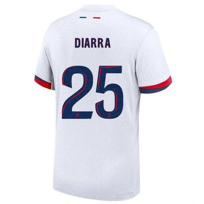 Danxen Heren Agueissa Diarra #25 Wit Rood Uitshirt Uittenue 2025/26 T-Shirt