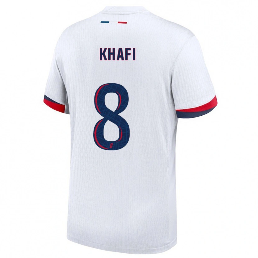 Danxen Heren Yanis Khafi #8 Wit Rood Uitshirt Uittenue 2025/26 T-Shirt