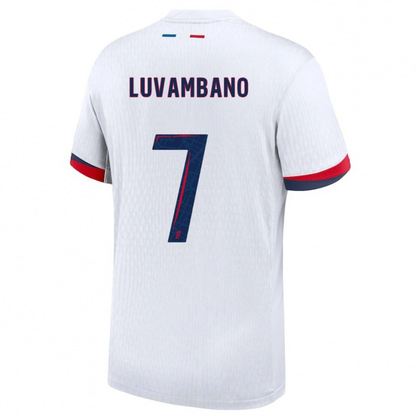 Danxen Heren Ethan Luvambano #7 Wit Rood Uitshirt Uittenue 2025/26 T-Shirt