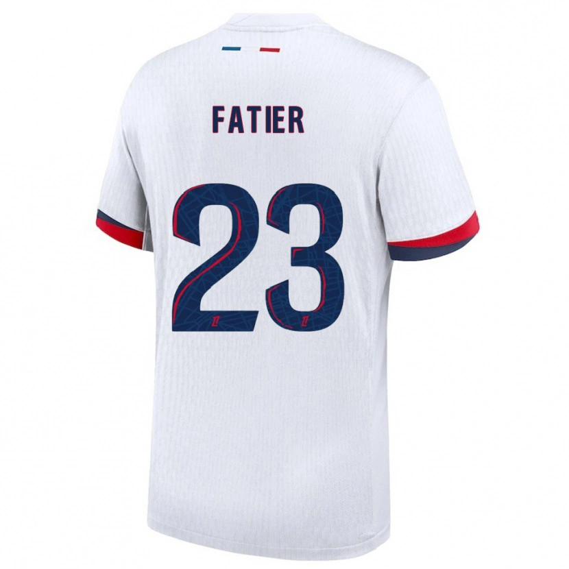 Danxen Heren Noémie Fatier #23 Wit Rood Uitshirt Uittenue 2025/26 T-Shirt
