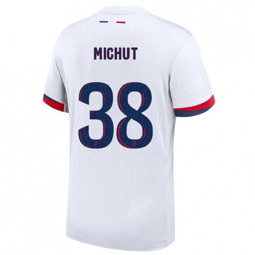 Danxen Heren Edouard Michut #38 Wit Rood Uitshirt Uittenue 2025/26 T-Shirt