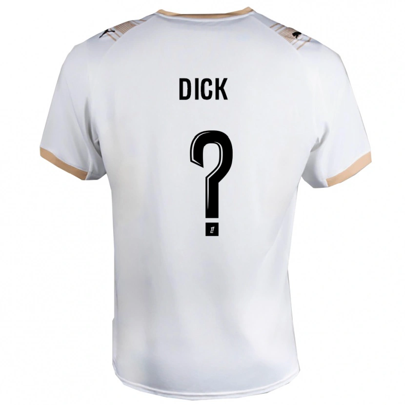Danxen Heren Livingstone Dick #0 Wit Zwart Uitshirt Uittenue 2025/26 T-Shirt