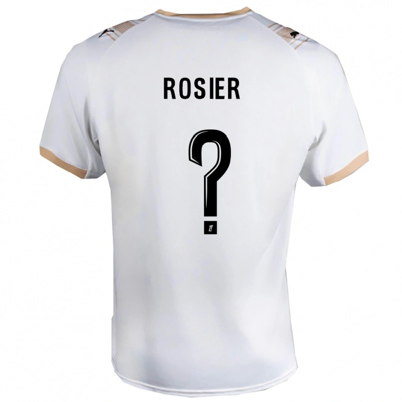 Danxen Heren Mathys Rosier #0 Wit Zwart Uitshirt Uittenue 2025/26 T-Shirt