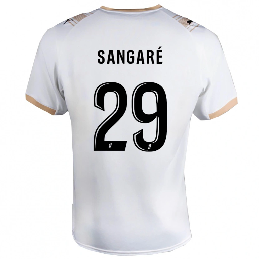Danxen Heren Hawa Sangaré #29 Wit Zwart Uitshirt Uittenue 2025/26 T-Shirt