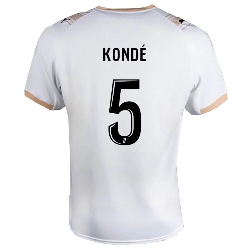 Danxen Heren Jean-Charles Kondé #5 Wit Zwart Uitshirt Uittenue 2025/26 T-Shirt