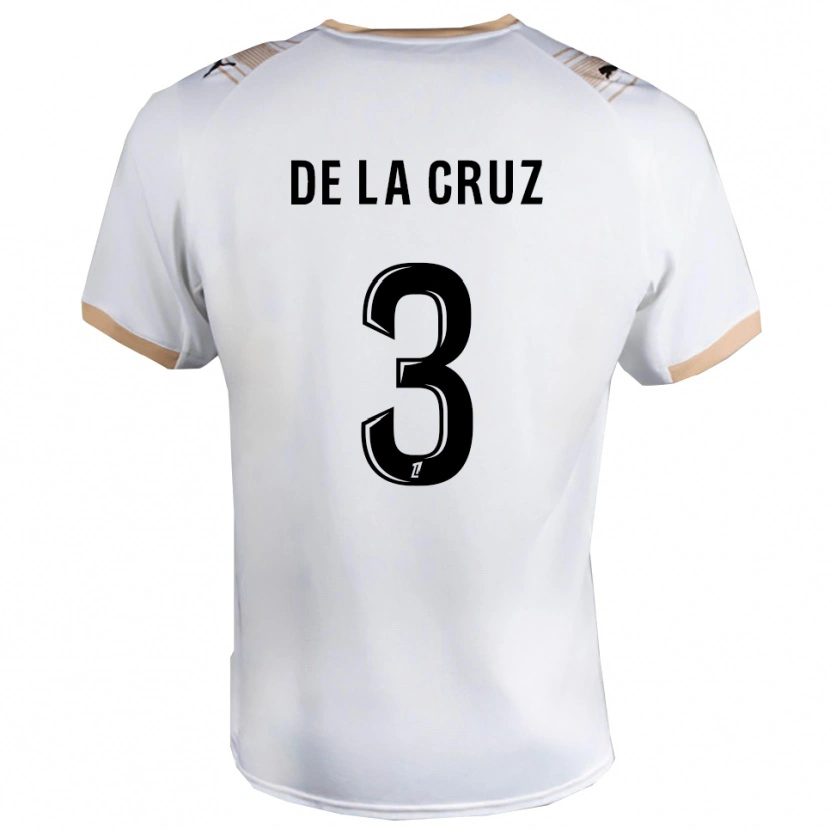 Danxen Heren Maiky De La Cruz #3 Wit Zwart Uitshirt Uittenue 2025/26 T-Shirt