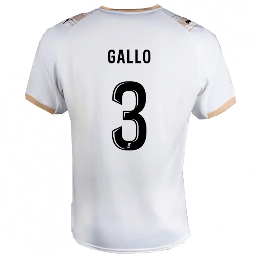 Danxen Heren Noan Gallo #3 Wit Zwart Uitshirt Uittenue 2025/26 T-Shirt