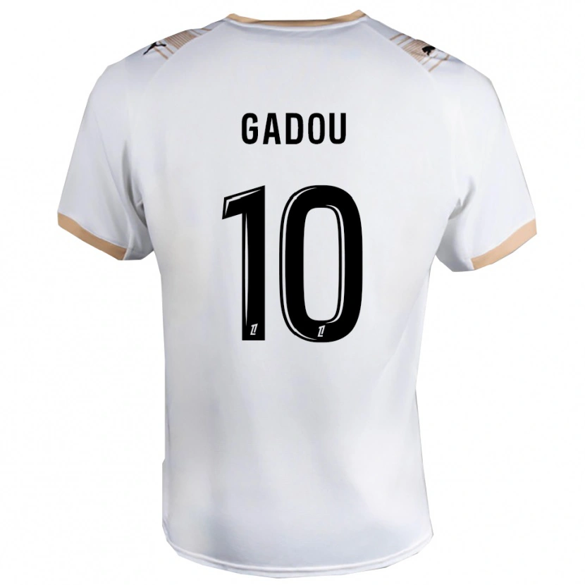Danxen Heren Arone Gadou #10 Wit Zwart Uitshirt Uittenue 2025/26 T-Shirt