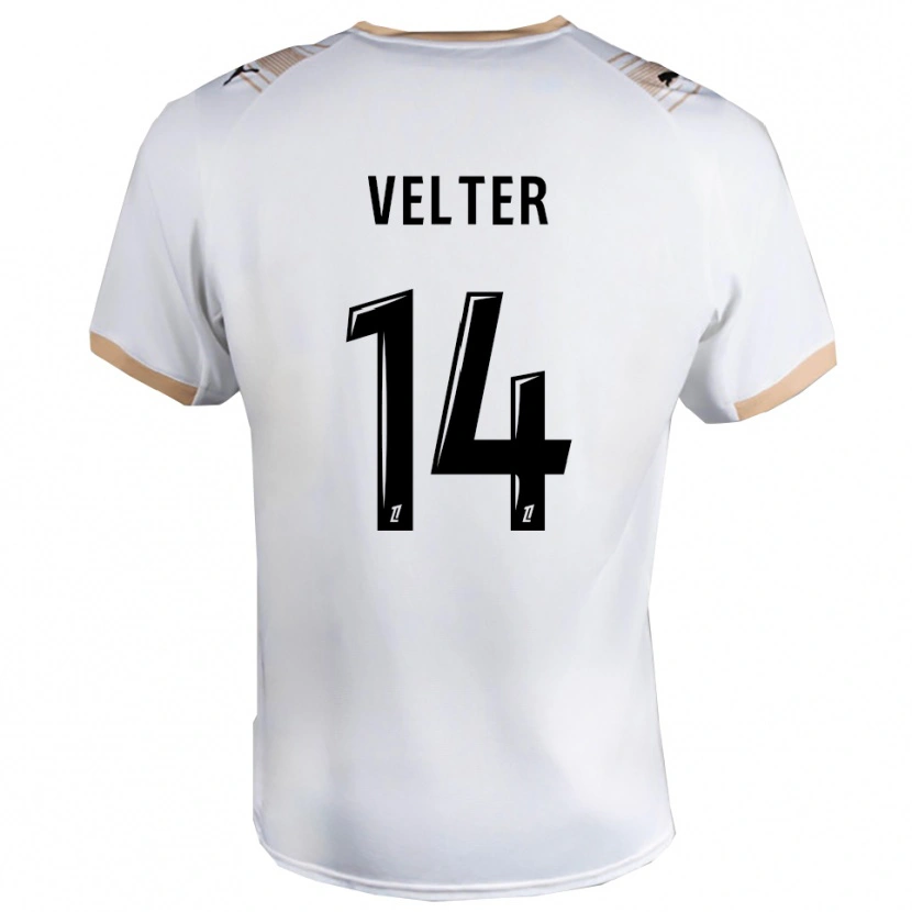 Danxen Heren Timéo Velter #14 Wit Zwart Uitshirt Uittenue 2025/26 T-Shirt