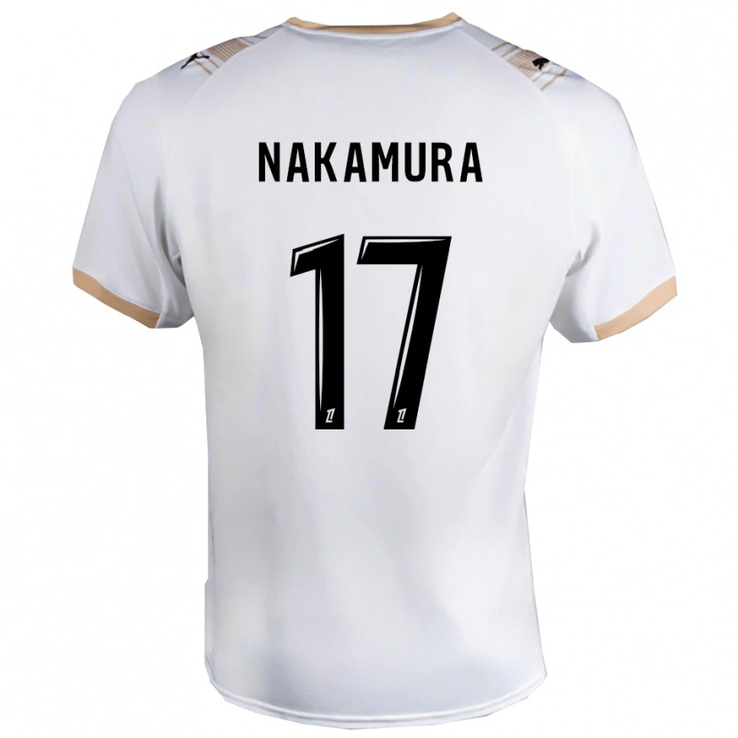 Danxen Heren Keito Nakamura #17 Wit Zwart Uitshirt Uittenue 2025/26 T-Shirt