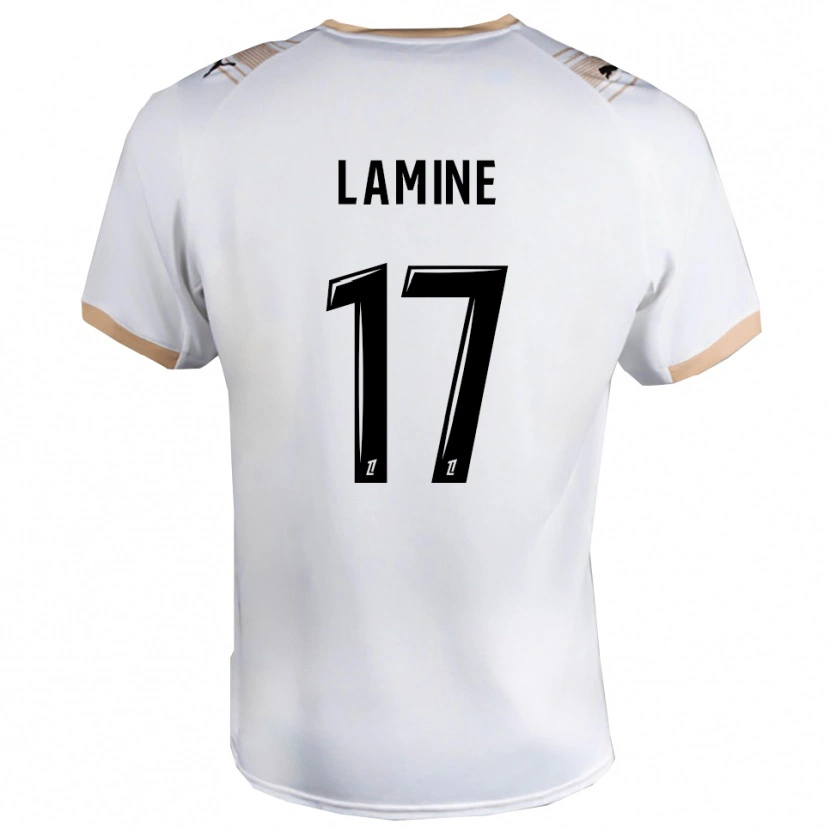 Danxen Heren Mana Lamine #17 Wit Zwart Uitshirt Uittenue 2025/26 T-Shirt