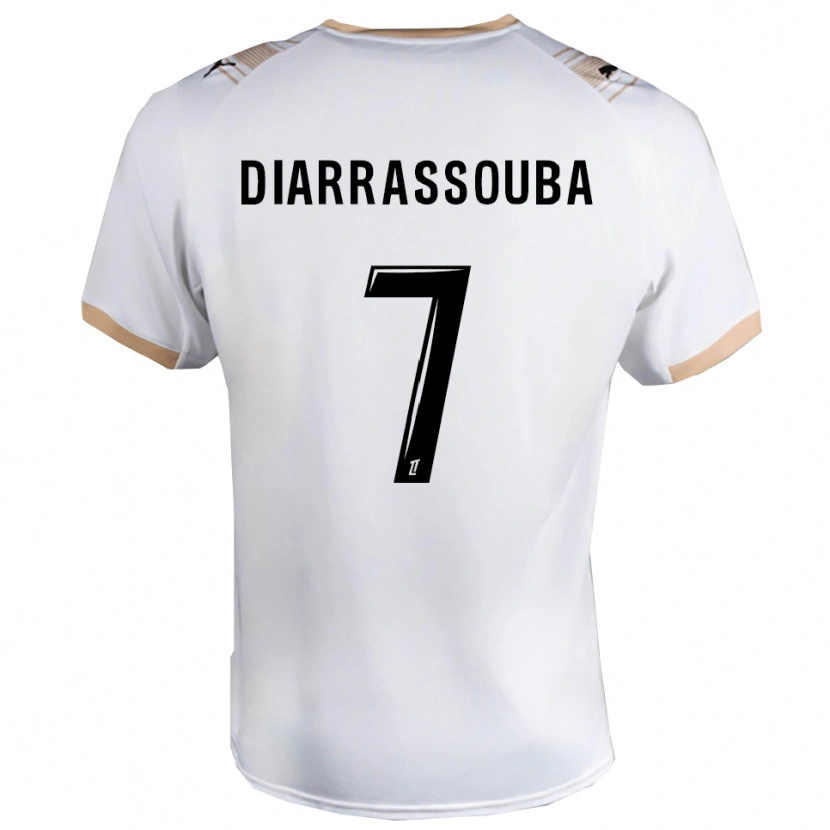 Danxen Heren Tidiane Diarrassouba #7 Wit Zwart Uitshirt Uittenue 2025/26 T-Shirt