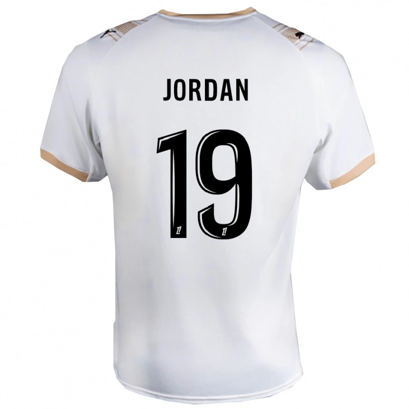 Danxen Heren Jordan #19 Wit Zwart Uitshirt Uittenue 2025/26 T-Shirt