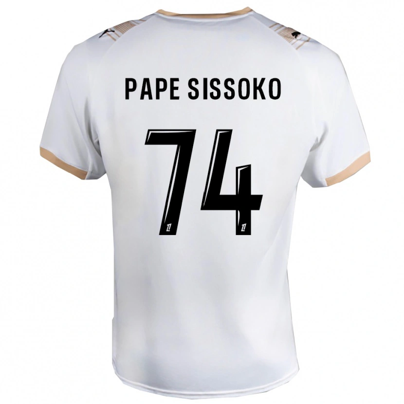Danxen Heren Niama Pape Sissoko #74 Wit Zwart Uitshirt Uittenue 2025/26 T-Shirt