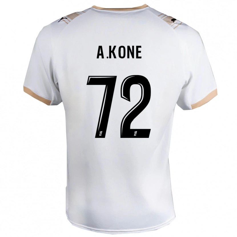 Danxen Heren Amadou Koné #72 Wit Zwart Uitshirt Uittenue 2025/26 T-Shirt