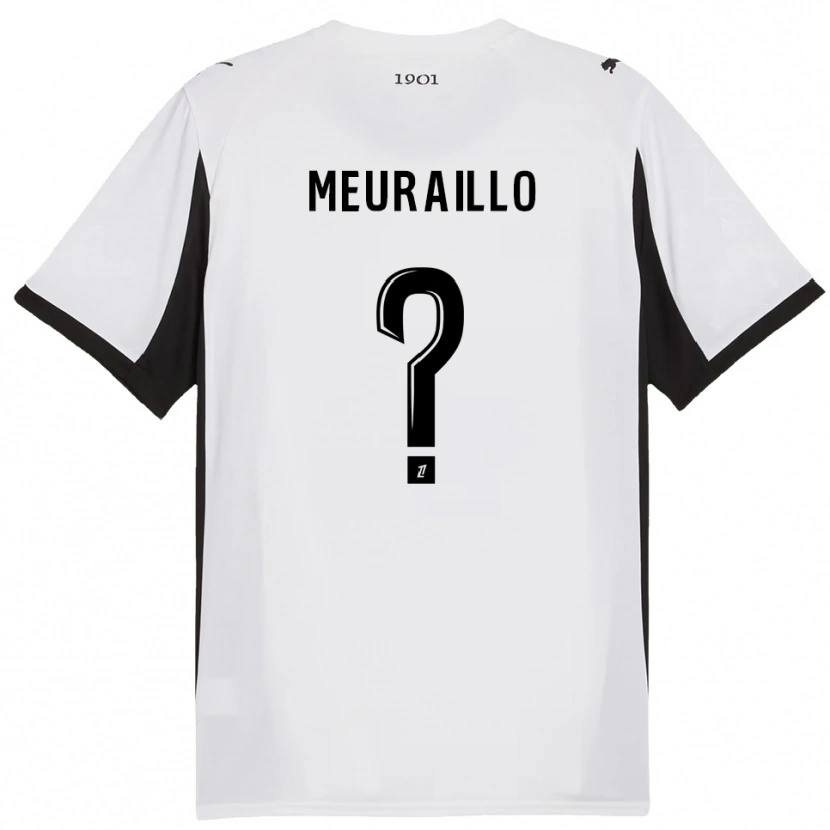 Danxen Heren Thâo Mouapa Mwa Meuraillo #0 Wit Zwart Uitshirt Uittenue 2025/26 T-Shirt
