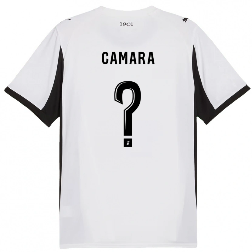Danxen Heren Yaya Camara #0 Wit Zwart Uitshirt Uittenue 2025/26 T-Shirt