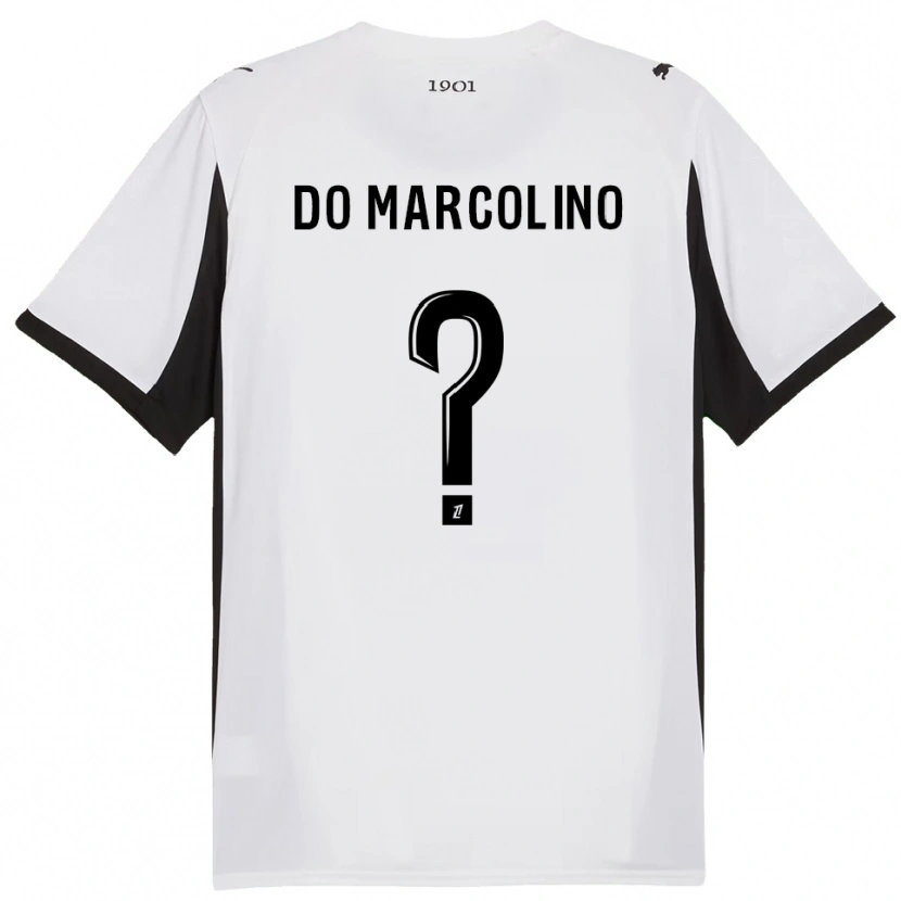 Danxen Heren Arsène Do Marcolino #0 Wit Zwart Uitshirt Uittenue 2025/26 T-Shirt