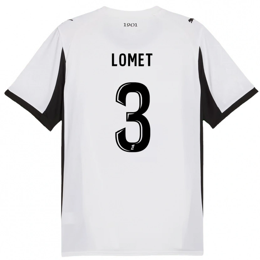 Danxen Heren Ruben Lomet #3 Wit Zwart Uitshirt Uittenue 2025/26 T-Shirt