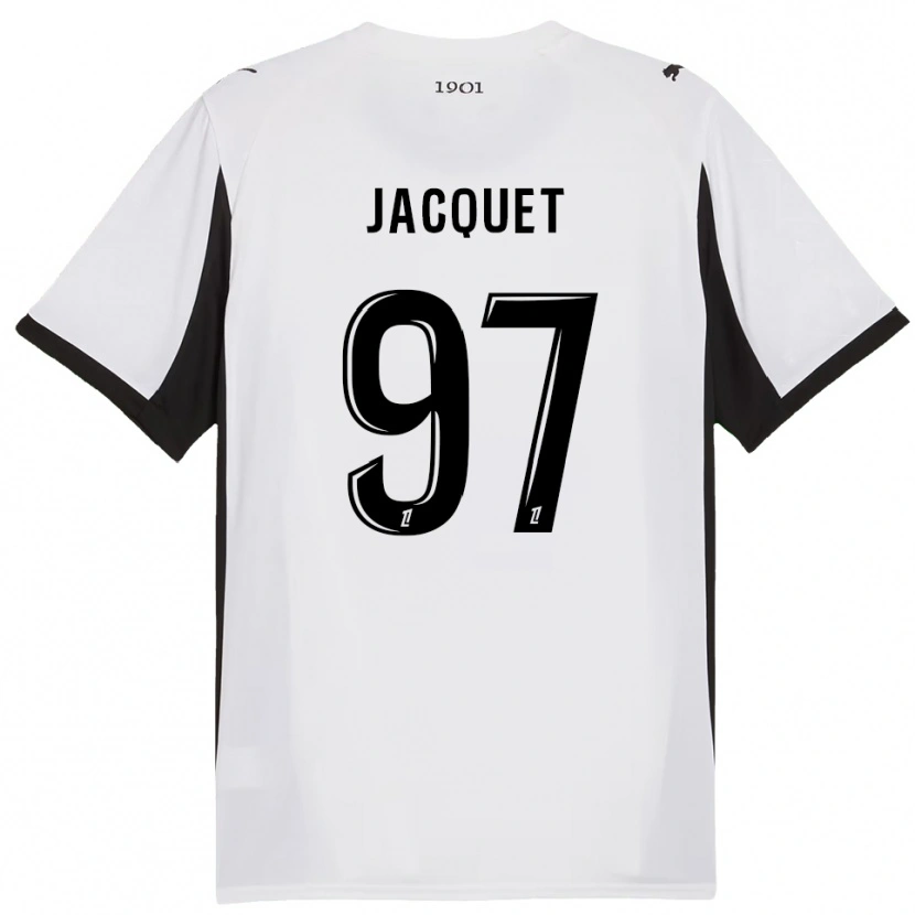 Danxen Heren Jérémy Jacquet #97 Wit Zwart Uitshirt Uittenue 2025/26 T-Shirt
