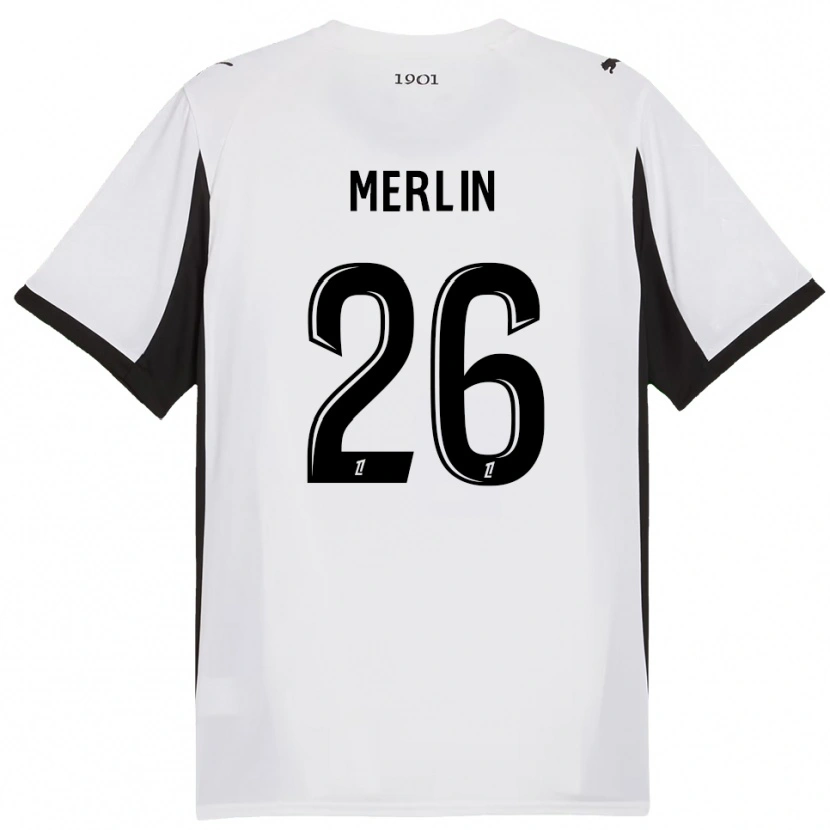 Danxen Heren Quentin Merlin #26 Wit Zwart Uitshirt Uittenue 2025/26 T-Shirt