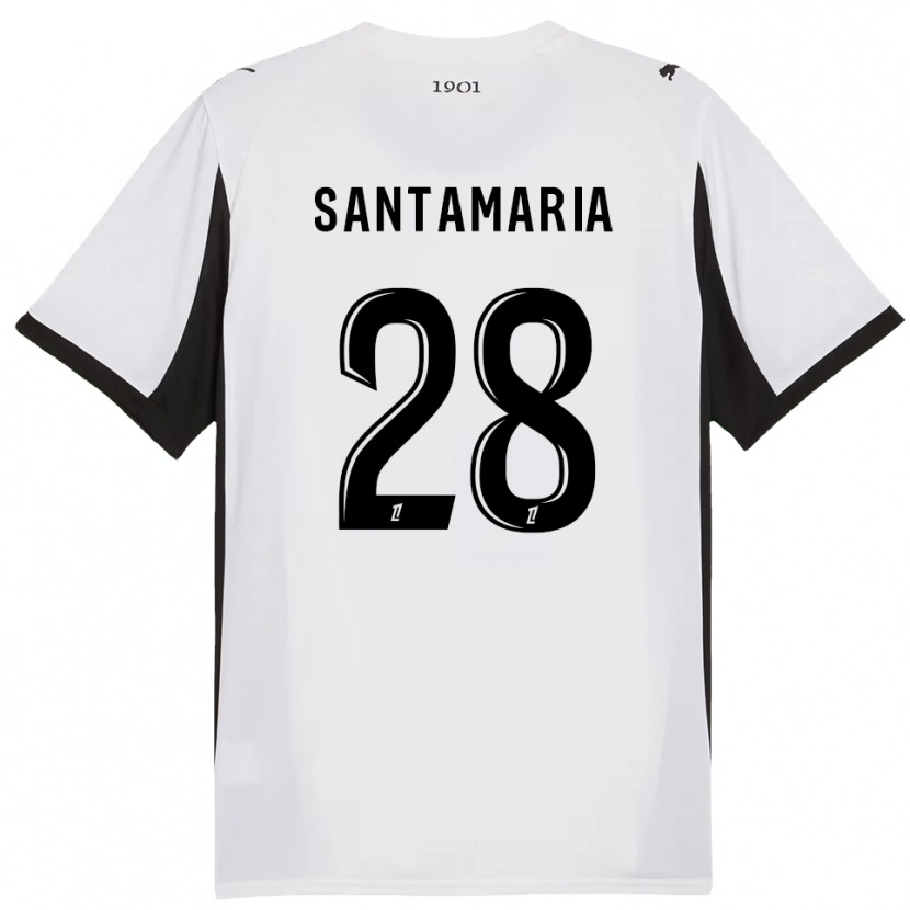 Danxen Heren Baptiste Santamaria #28 Wit Zwart Uitshirt Uittenue 2025/26 T-Shirt