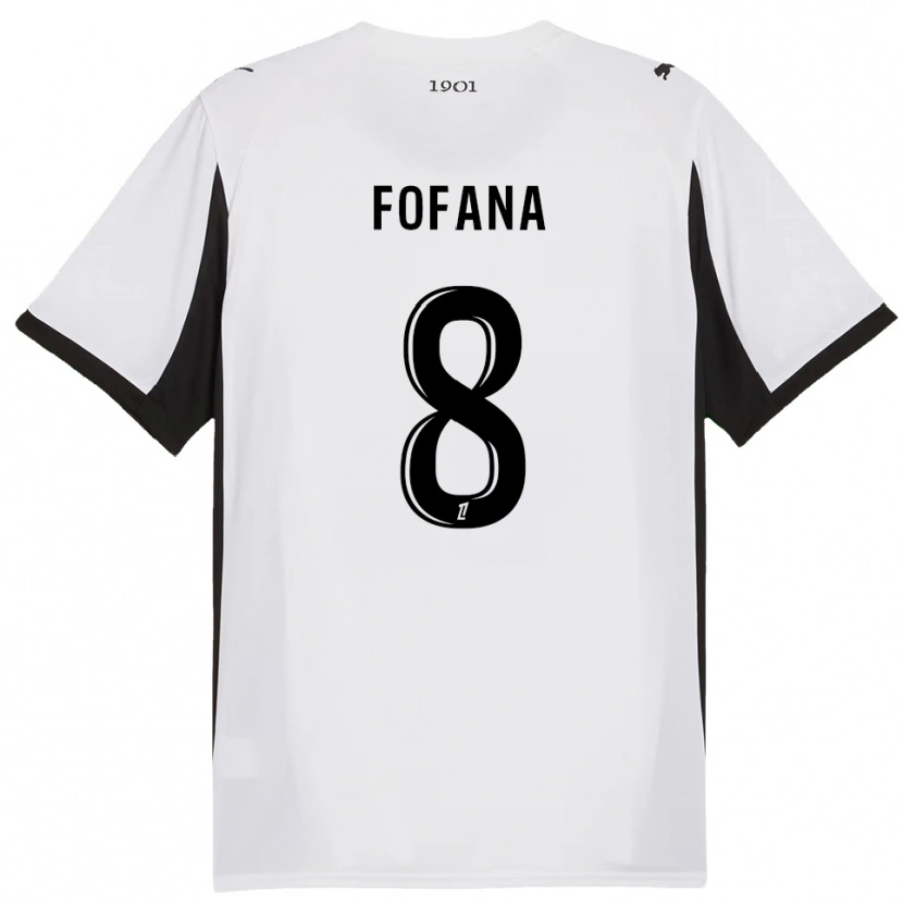 Danxen Heren Seko Fofana #8 Wit Zwart Uitshirt Uittenue 2025/26 T-Shirt