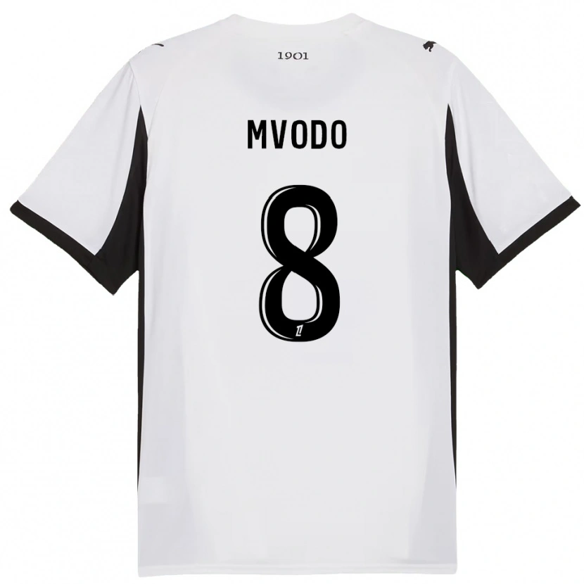 Danxen Heren Steeve Mvodo Mvodo #8 Wit Zwart Uitshirt Uittenue 2025/26 T-Shirt